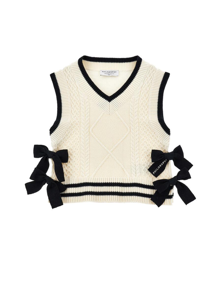 Gilet con fiocchi I9G306 7034 /150 PHILOSOPHY KIDS 