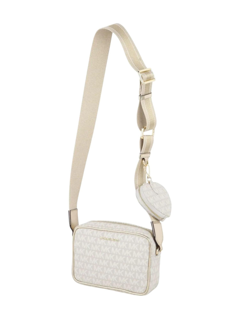 Borsa a tracolla bambina crema con portamonete cuore