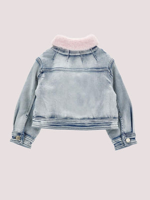 Jeans per bambina Monnalisa x Disney in denim con gemme Stitch<BR/> 19F403 6042 /0062 MONNALISA 
