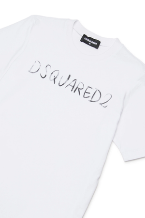 T-shirt girocollo con logo DQ3158 D0AGP /DQ100 DSQUARED2 JUNIOR 