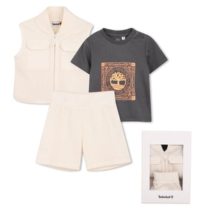 Completo cardigan, maglietta e pantaloncini. T60889 /127 TIMBERLAND 