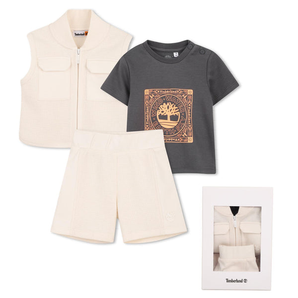 Completo cardigan, maglietta e pantaloncini. T60889 /127 TIMBERLAND 
