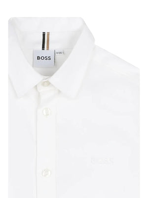 Camicia bianca da bambino in puro cotone