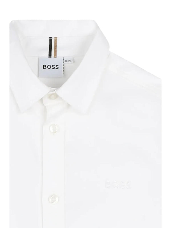 Camicia bianca da bambino in puro cotone