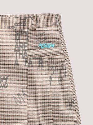 Minigonna marrone con stampa grafica F5MSJGSK110 /MS030 MSGM KIDS 