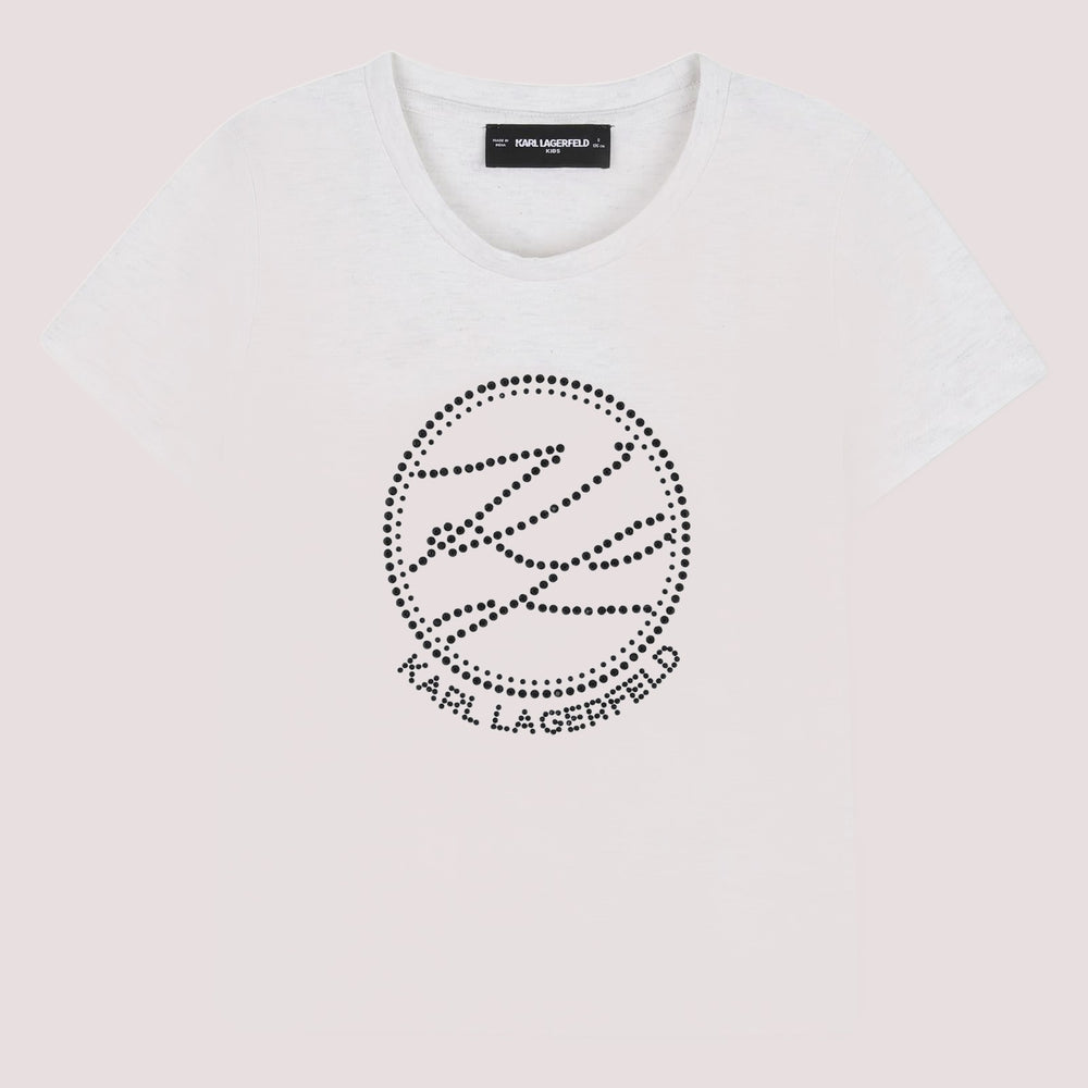 T-shirt con logo in strass Z31159 /M31 KARL LAGERFELD 