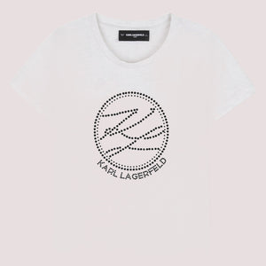 T-shirt con logo in strass Z31159 /M31 KARL LAGERFELD 