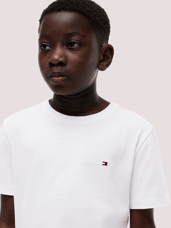 T-shirt con logo ricamato Tommy Hilfiger KB0KB09646 /YBR TOMMY HILFIGER 