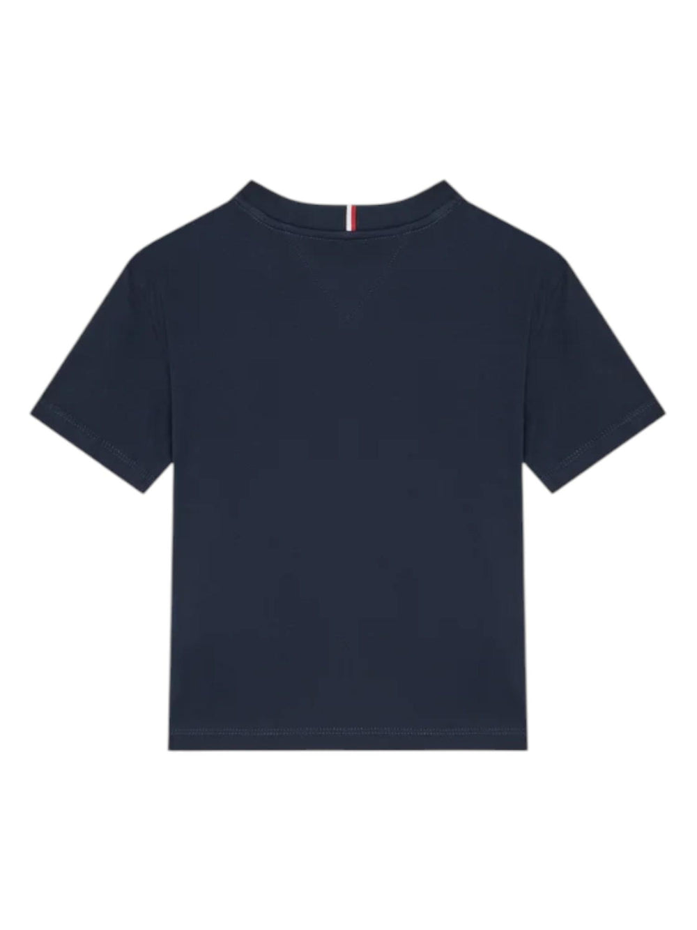 T-shirt bambino blu intenso in cotone rigenerativo con logo