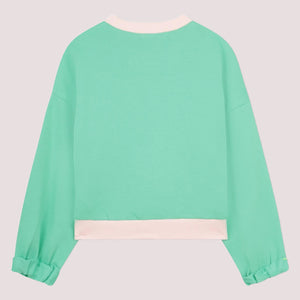 Felpa con stampa in paillettes U21918 /68M BILLIEBLUSH 