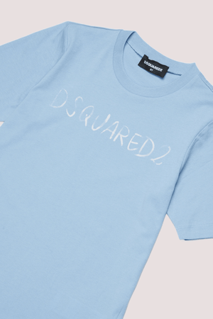 T-shirt girocollo con logo DQ3158 D0AGP /DQ814 DSQUARED2 JUNIOR 