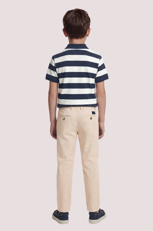 Polo in piqué di cotone con motivo a righe WUM00B LEB04 /80161 PAUL & SHARK 