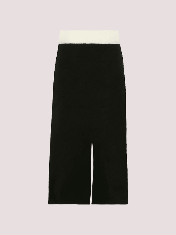 Gonna nera per bambina con logo bianco D62486 /M91 DKNY 