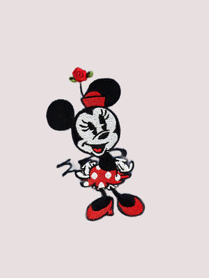 Jeans con Minnie e volant<BR/> 19F417NP 6043 /0055 MONNALISA 