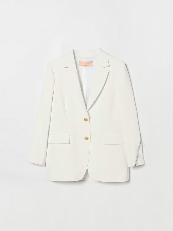 Giacca in crepe con nastro logato su una manica EFGC074 GA022 /0195 ELISABETTA FRANCHI La Mia Bambina 