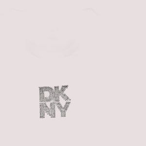 T-shirt con logo in paillettes D62694 /09B DKNY 