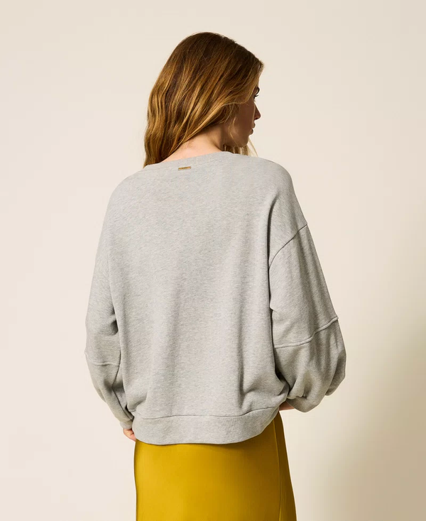 Felpa con catene di strass e perle 252LI2MCC /00082 TWINSET 