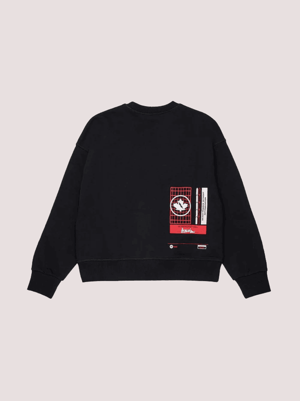 Felpa con logo avanti e dietro. DQ3006 D0ACC /DQ900 DSQUARED2 JUNIOR 