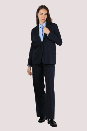 Giacca in gessato 107854 /BLU F. ANNARITA N 