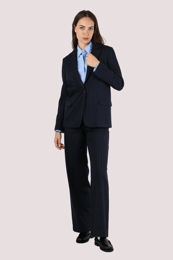 Giacca in gessato 107854 /BLU F. ANNARITA N 