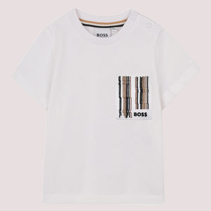 T-shirt con tasca J52895 /10P BOSS 