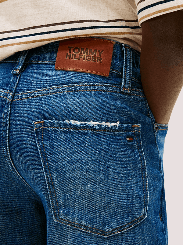 Jeans cinque tasche con effetto used Tommy Hilfiger KB0KB10036J /1BK TOMMY HILFIGER 