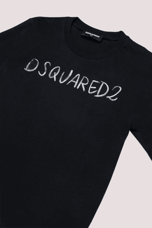 T-shirt girocollo con logo DQ3158 D0AGP /DQ900 DSQUARED2 JUNIOR 